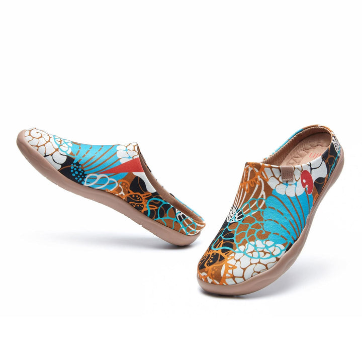 UIN Footwear Women Colorful Shells Malaga Women Canvas loafers