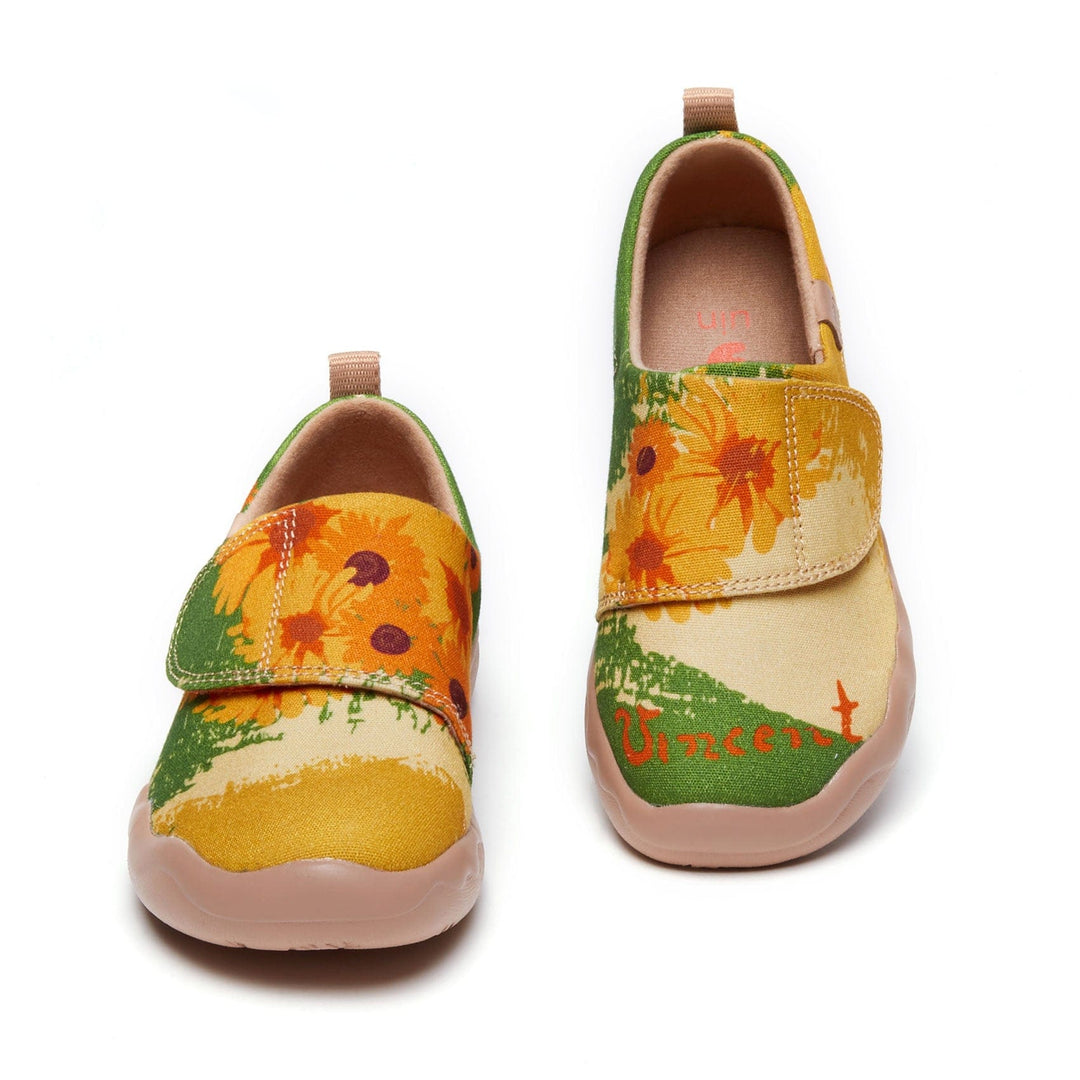 UIN Footwear Kid Van Gogh Sunflowers V5 Kid Canvas loafers