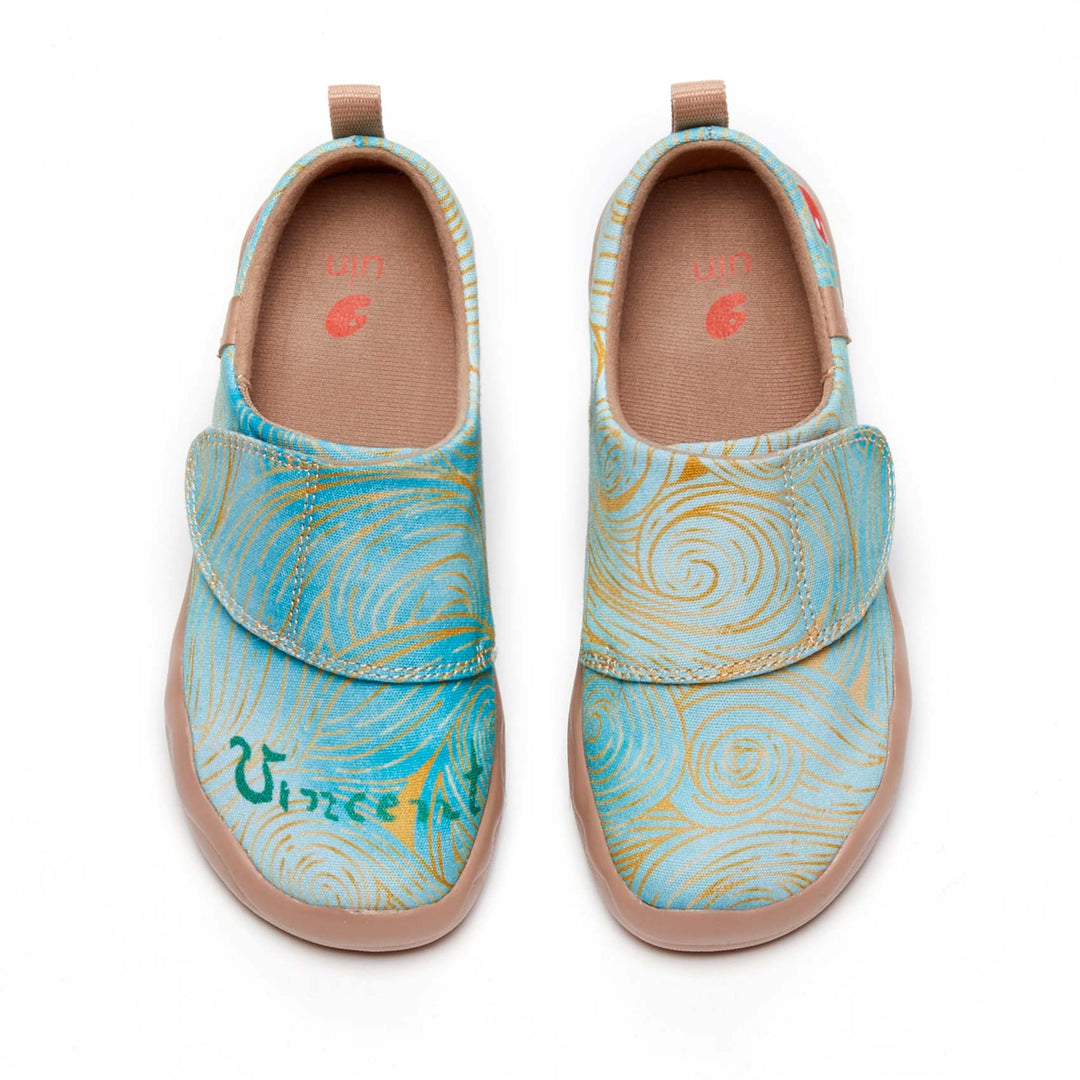 UIN Footwear Kid Van Gogh Wheatfield with Cypresses V4 Kid Canvas loafers