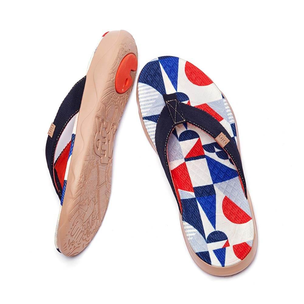 UIN Footwear Men Cube Love Men Majorca Flip Flops Canvas loafers