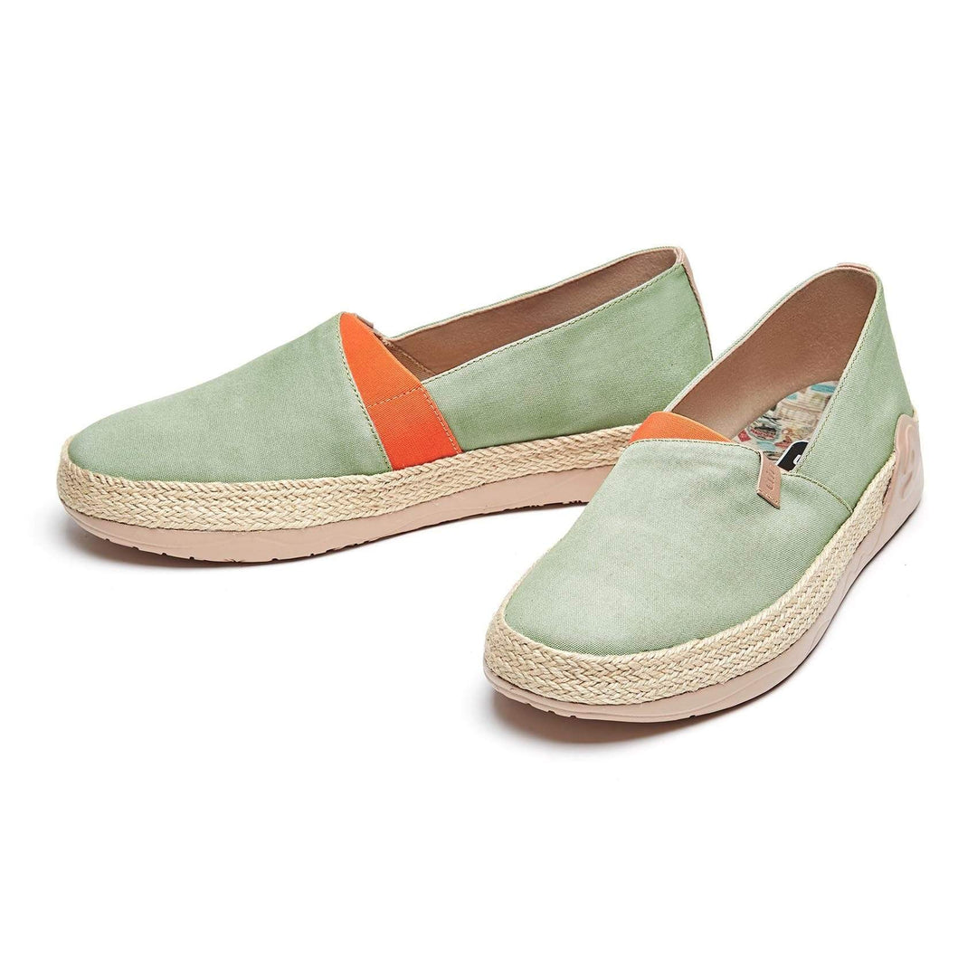 UIN Footwear Men Marbella Morandi Green Canvas loafers