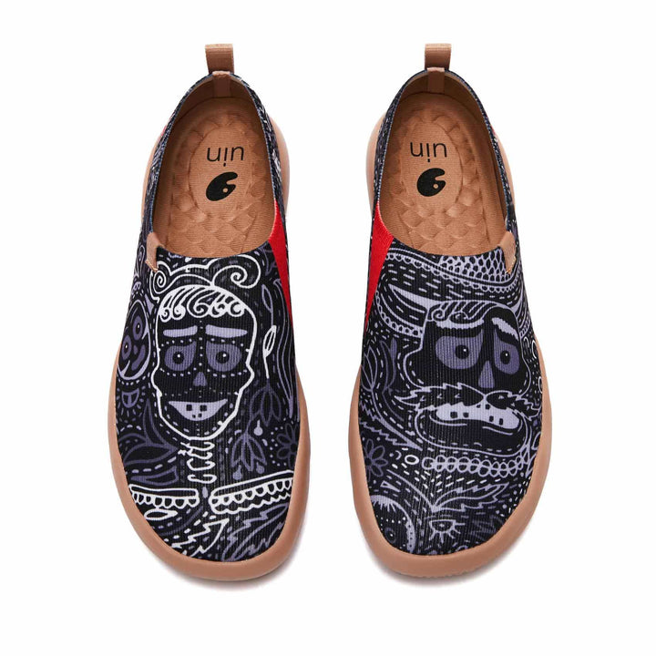 UIN Footwear Men Mundo de los Muertos Men Canvas loafers