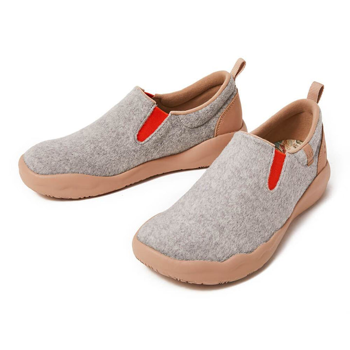 UIN Footwear Men (Pre-sale) Cuenca Light Grey Wool Men Canvas loafers