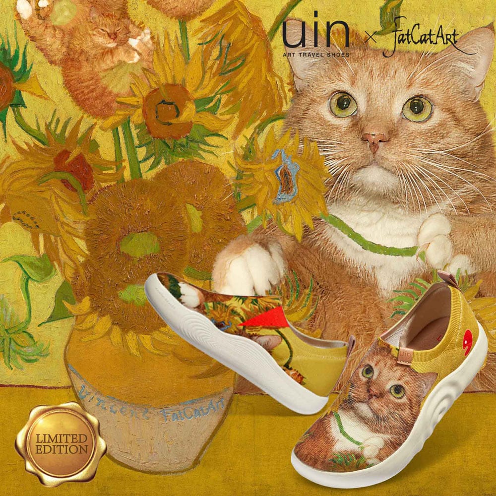 UIN Footwear Men Sunflowers and Cat 3 Toledo X Men Canvas loafers