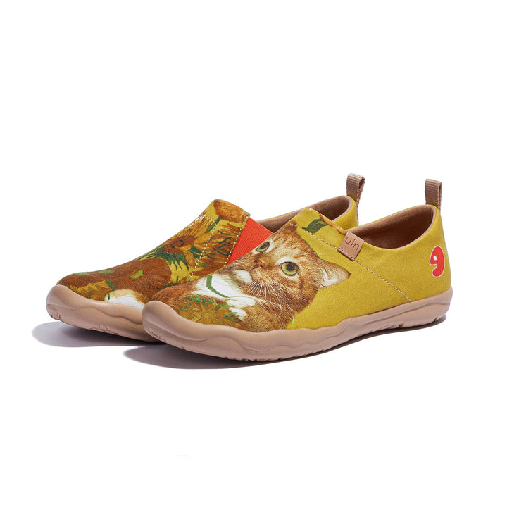 UIN Footwear Men Sunflowers and Cat Toledo I Men Canvas loafers