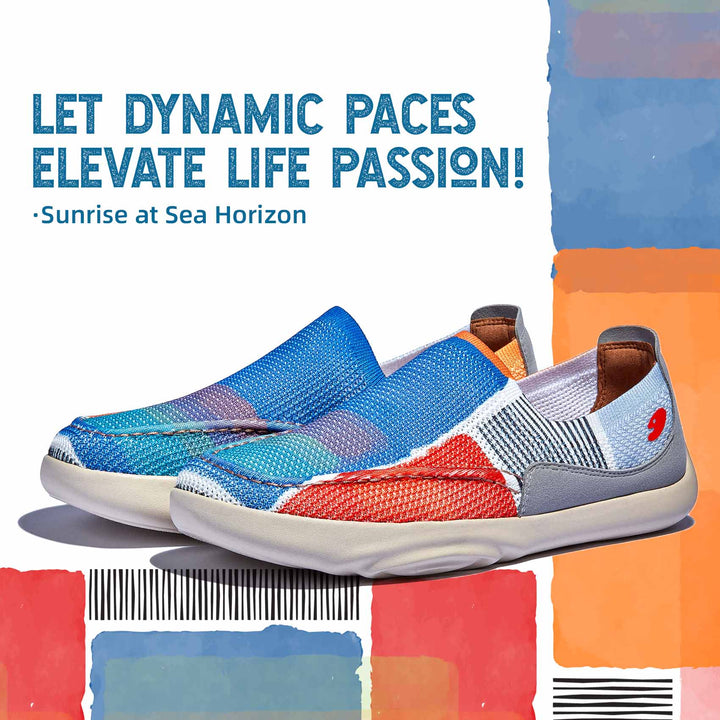 UIN Footwear Men Sunrise at Sea Horizon Mojacar I Men Canvas loafers