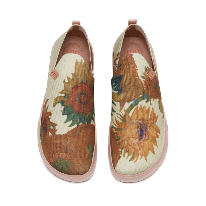 UIN Footwear Men Van Gogh Sunflowers Fuerteventura Men Canvas loafers