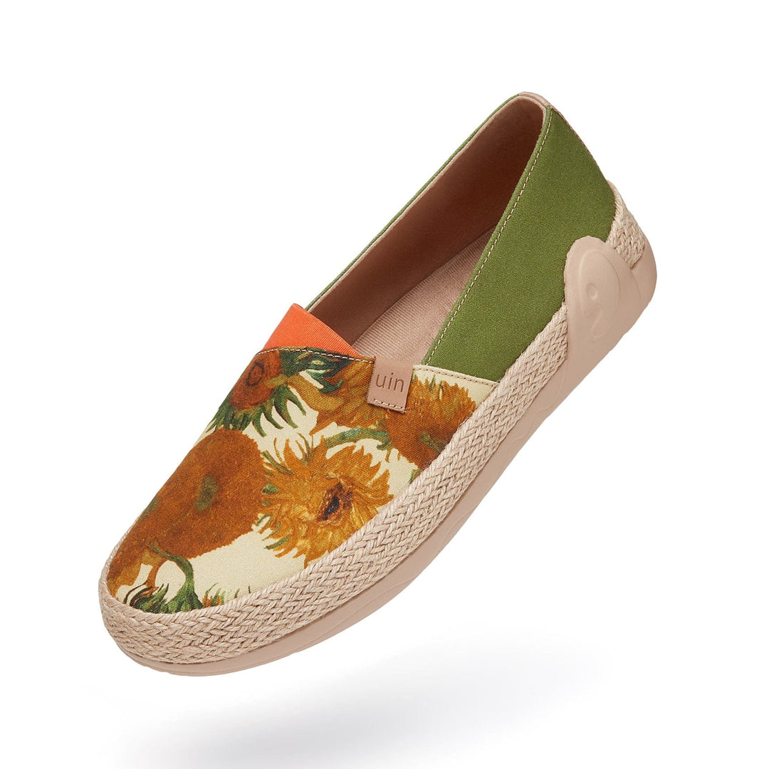 UIN Footwear Men Van Gogh Sunflowers Marbella I Men Canvas loafers