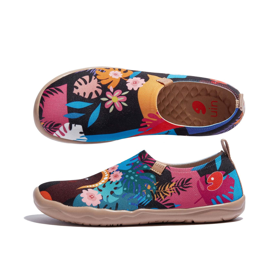 UIN Footwear Women Lady Flower Toledo I Women Canvas loafers