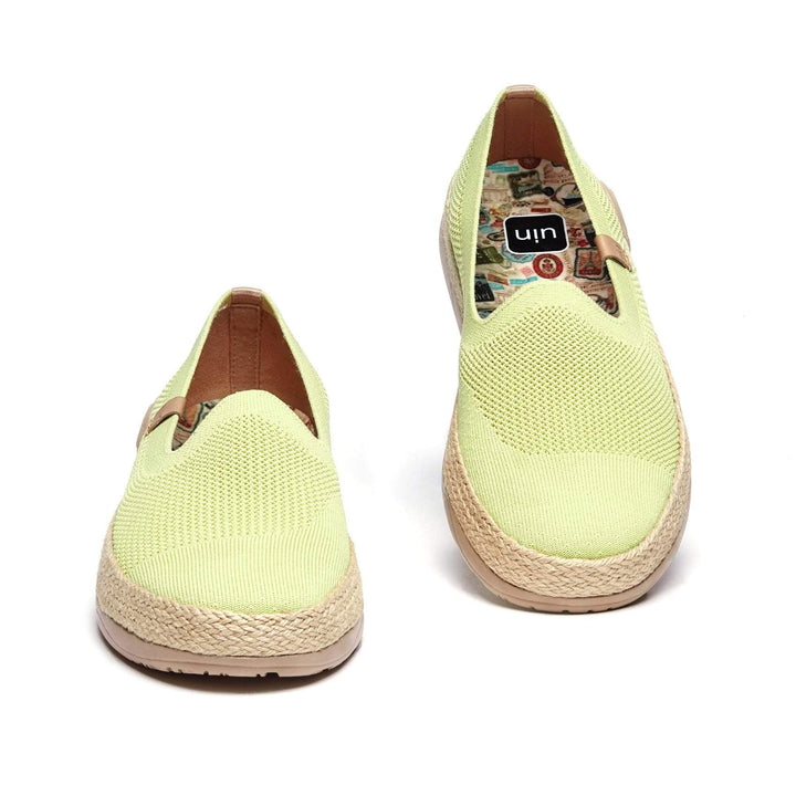 UIN Footwear Women Marbella II Light Green Canvas loafers