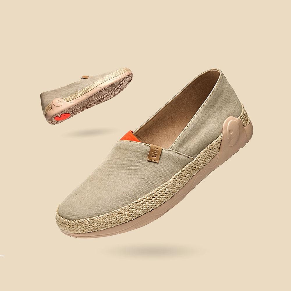 UIN Footwear Women Marbella Khaki Women Canvas loafers