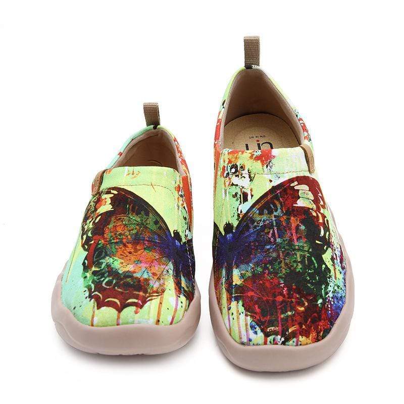 UIN Footwear Women Mottled Butterfly Canvas loafers