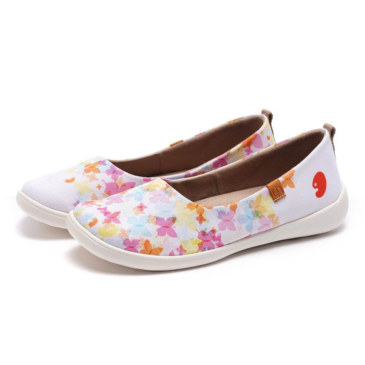 UIN Footwear Women Painted Butterflies Canvas loafers