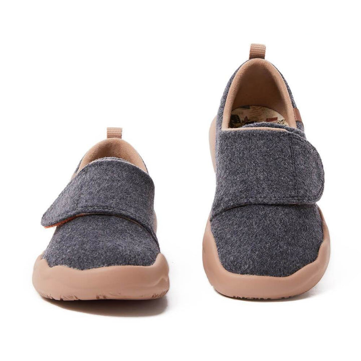 UIN Footwear Women (Pre-sale) Toledo II Deep Grey Wool Kid Canvas loafers