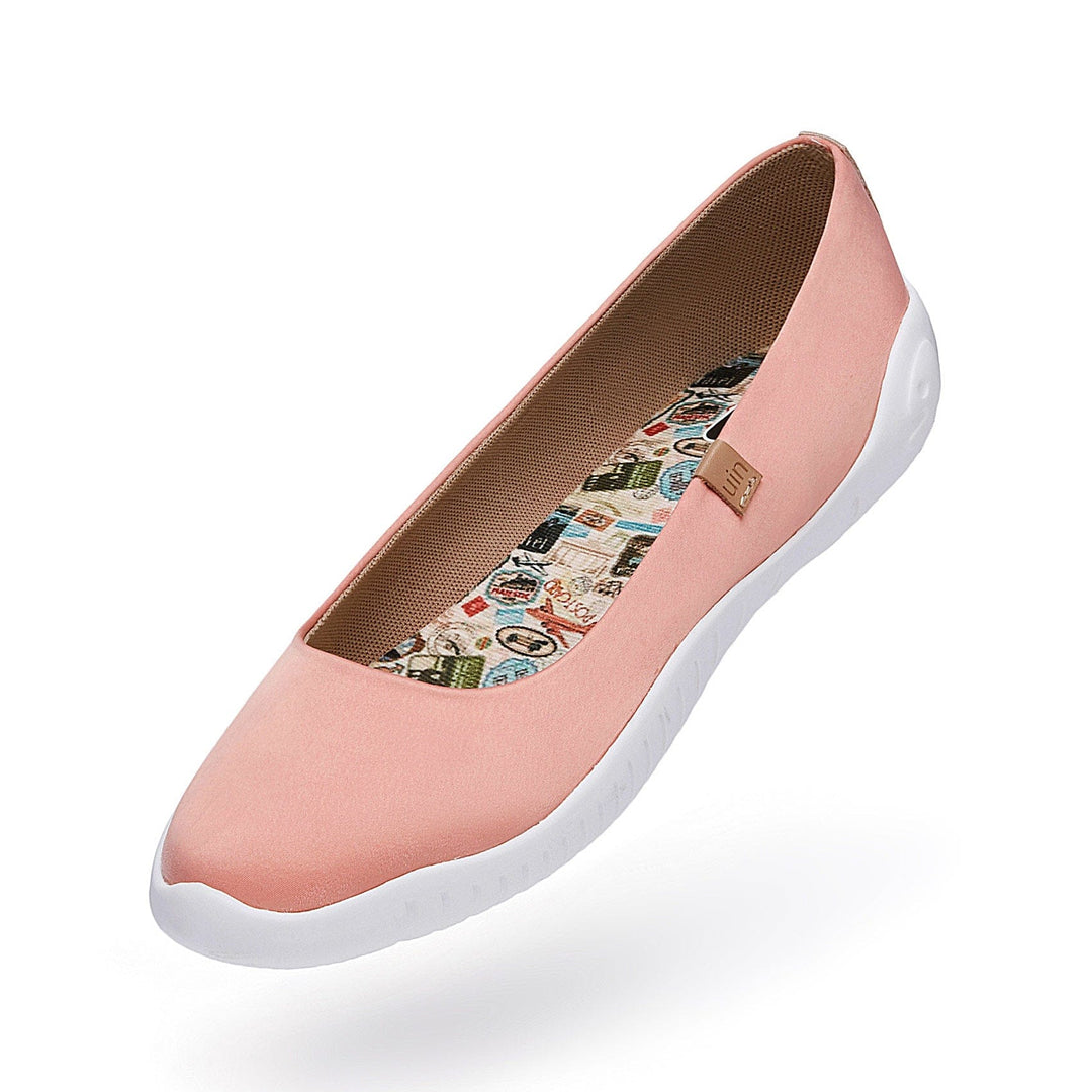 UIN Footwear Women Rosy Pink Silk Minorca III Women Canvas loafers