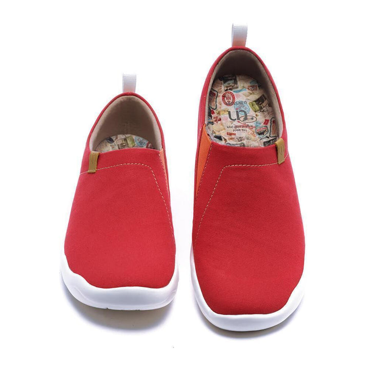 UIN Footwear Women Toledo Red Canvas loafers