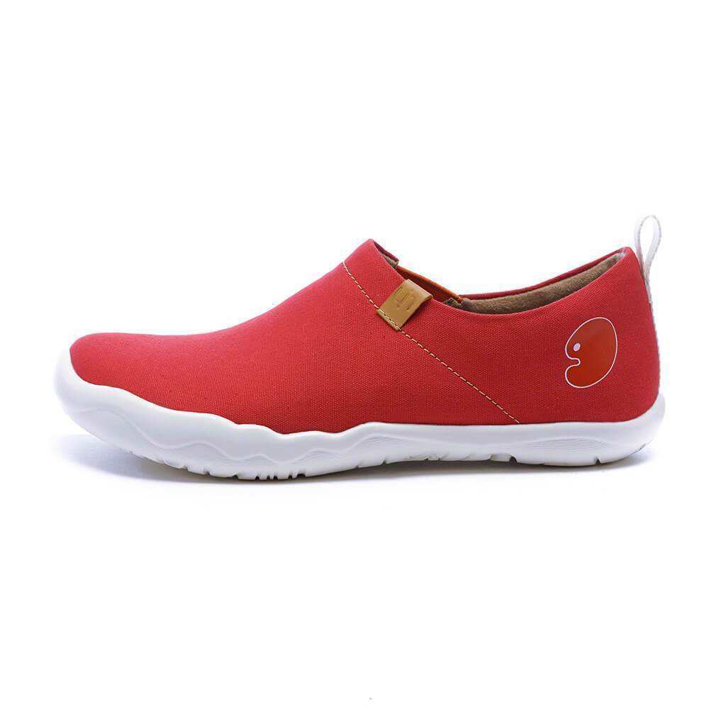 UIN Footwear Women Toledo Red Canvas loafers