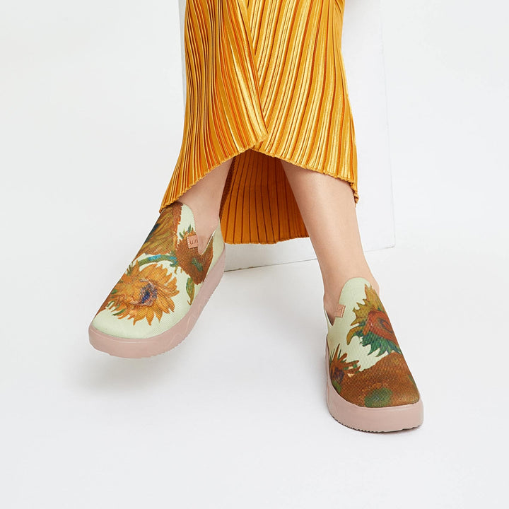 UIN Footwear Women Van Gogh Sunflowers Fuerteventura Women Canvas loafers