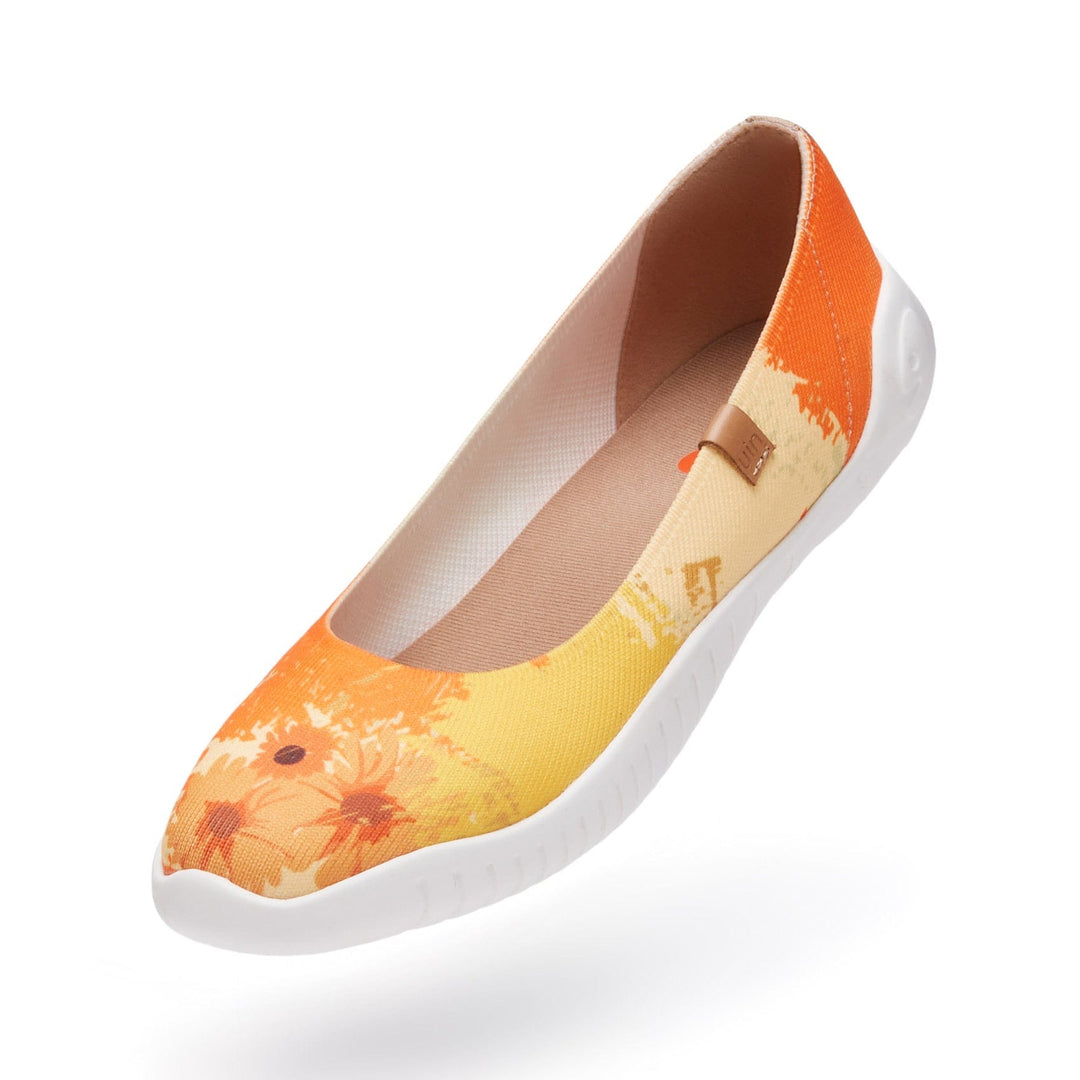 UIN Footwear Women Van Gogh Sunflowers V2 Minorca Women Canvas loafers